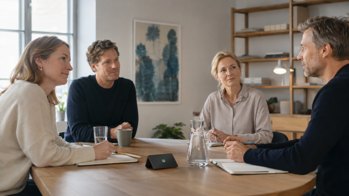 Et nærværende møde med en diskret digital assistent og tydelig menneskelig styring.