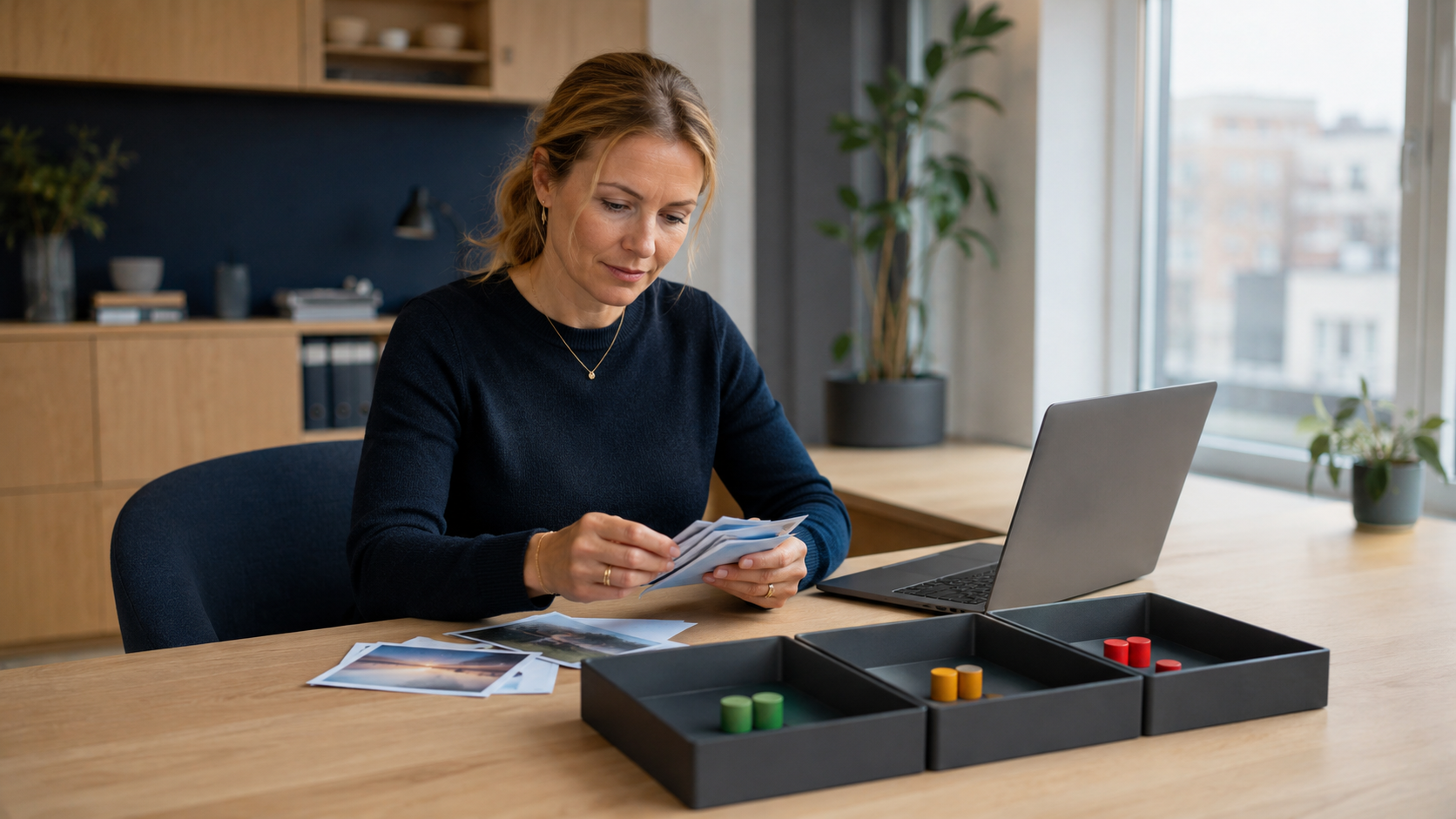 Fagperson gennemgår en lille testbunke med godkendt, rettet og afvist output.